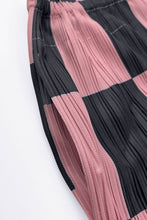Load image into Gallery viewer, Checkerboard Accordion Pleated Midi Skirt
