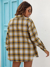 Load image into Gallery viewer, Plaid Collared Neck Button Down Shirt
