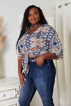 Load image into Gallery viewer, Double Take Tie Hem V-Neck Three-Quarter Sleeve Blouse
