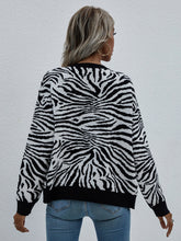 Load image into Gallery viewer, Zebra Print Button Down Cardigan
