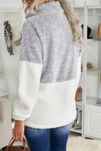 Load image into Gallery viewer, Plus Size Half Zipper Fleece Sweatshirt with Pocket
