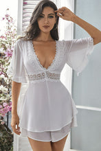 Load image into Gallery viewer, Lace Detail Tie-Back Romper
