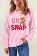 Load image into Gallery viewer, OH SNAP Round Neck Long Sleeve Sweatshirt
