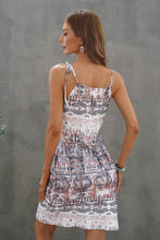 Load image into Gallery viewer, Printed Tie-Shoulder Cutout Dress
