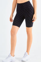 Load image into Gallery viewer, Checkered Wide Waistband Biker Shorts
