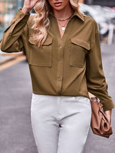 Load image into Gallery viewer, Pocketed Button Up Dropped Shoulder Shacket
