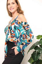 Load image into Gallery viewer, Sew In Love  Full Size High Neck Off Shoulder Criss Cross Top
