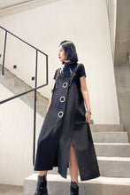 Load image into Gallery viewer, Grommet Detail Split Overall Dress
