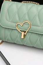 Load image into Gallery viewer, Heart Buckle PU Leather Crossbody Bag
