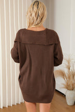 Load image into Gallery viewer, V-Neck Button Down Dropped Shoulder Cardigan
