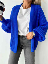 Load image into Gallery viewer, Open Front Dropped Shoulder Cardigan
