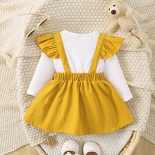 Load image into Gallery viewer, Bow Tie Skirt Bear Detail Round Neck Dress
