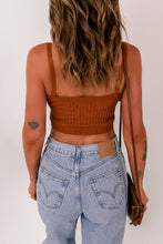 Load image into Gallery viewer, Ribbed Scoop Neck Cropped Knit Cami
