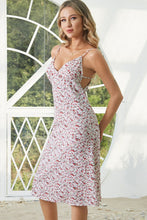 Load image into Gallery viewer, Ditsy Floral Cutout Spaghetti Strap Dress
