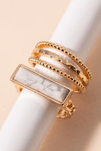 Load image into Gallery viewer, Rectangle Stone Ring Set

