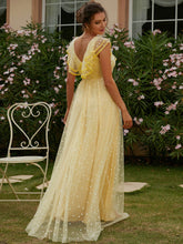 Load image into Gallery viewer, Polka Dot Rhinestone Detail Ruffled Tulle Dress
