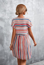 Load image into Gallery viewer, Striped Round Neck Dress
