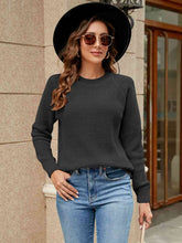 Load image into Gallery viewer, Round Neck Raglan Sleeve Sweater
