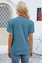 Load image into Gallery viewer, Round Neck Petal Sleeve T-Shirt
