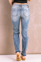 Load image into Gallery viewer, Splatter Distressed Acid Wash Jeans with Pockets
