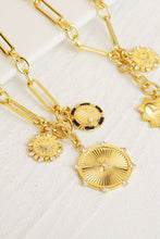 Load image into Gallery viewer, Zircon Sun Pendant Chunky Chain Necklace
