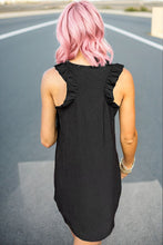 Load image into Gallery viewer, Ruffled Round Neck Sleeveless Mini Dress
