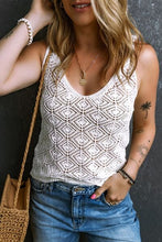 Load image into Gallery viewer, Openwork V-Neck Wide Strap Tank
