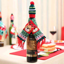 Load image into Gallery viewer, Christmas Hat and Scarf Wine Bottle Decoration
