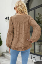 Load image into Gallery viewer, Applique Frill Trim Gathered Detail Blouse
