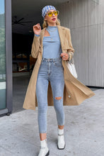 Load image into Gallery viewer, Lapel Collar Belted Trench Coat with Pockets
