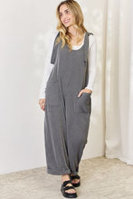 Load image into Gallery viewer, Celeste Full Size Ribbed Tie Shoulder Sleeveless Ankle Overalls
