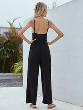 Load image into Gallery viewer, Adjustable Spaghetti Strap Jumpsuit with Pockets
