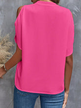 Load image into Gallery viewer, Notched Cold Shoulder Blouse
