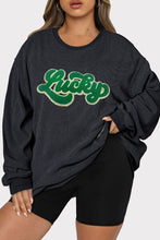 Load image into Gallery viewer, Plus Size LUCKY Round Neck Sweatshirt
