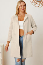Load image into Gallery viewer, Open Front Pocketed Long Sleeve Coat
