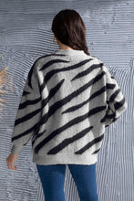 Load image into Gallery viewer, Animal Element Round Neck Dropped Shoulder Sweater
