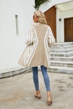 Load image into Gallery viewer, Two-Tone Open Front Fuzzy Longline Cardigan
