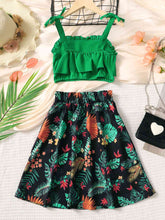 Load image into Gallery viewer, Layered Cami and Floral Skirt Set
