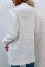 Load image into Gallery viewer, Open Front Rib-Knit Cardigan with Pockets
