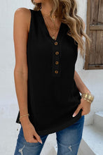 Load image into Gallery viewer, Buttoned V-Neck Tank
