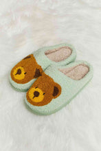 Load image into Gallery viewer, Melody Teddy Bear Print Plush Slide Slippers
