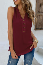 Load image into Gallery viewer, Buttoned V-Neck Tank
