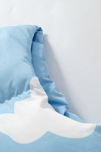 Load image into Gallery viewer, Cloud Print Drawstring Zip-Up Puffer Vest
