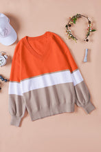 Load image into Gallery viewer, Striped V-Neck Long Sleeve Sweater
