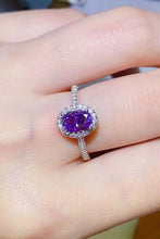 Load image into Gallery viewer, 925 Sterling Silver 1 Carat Purple Moissanite Ring
