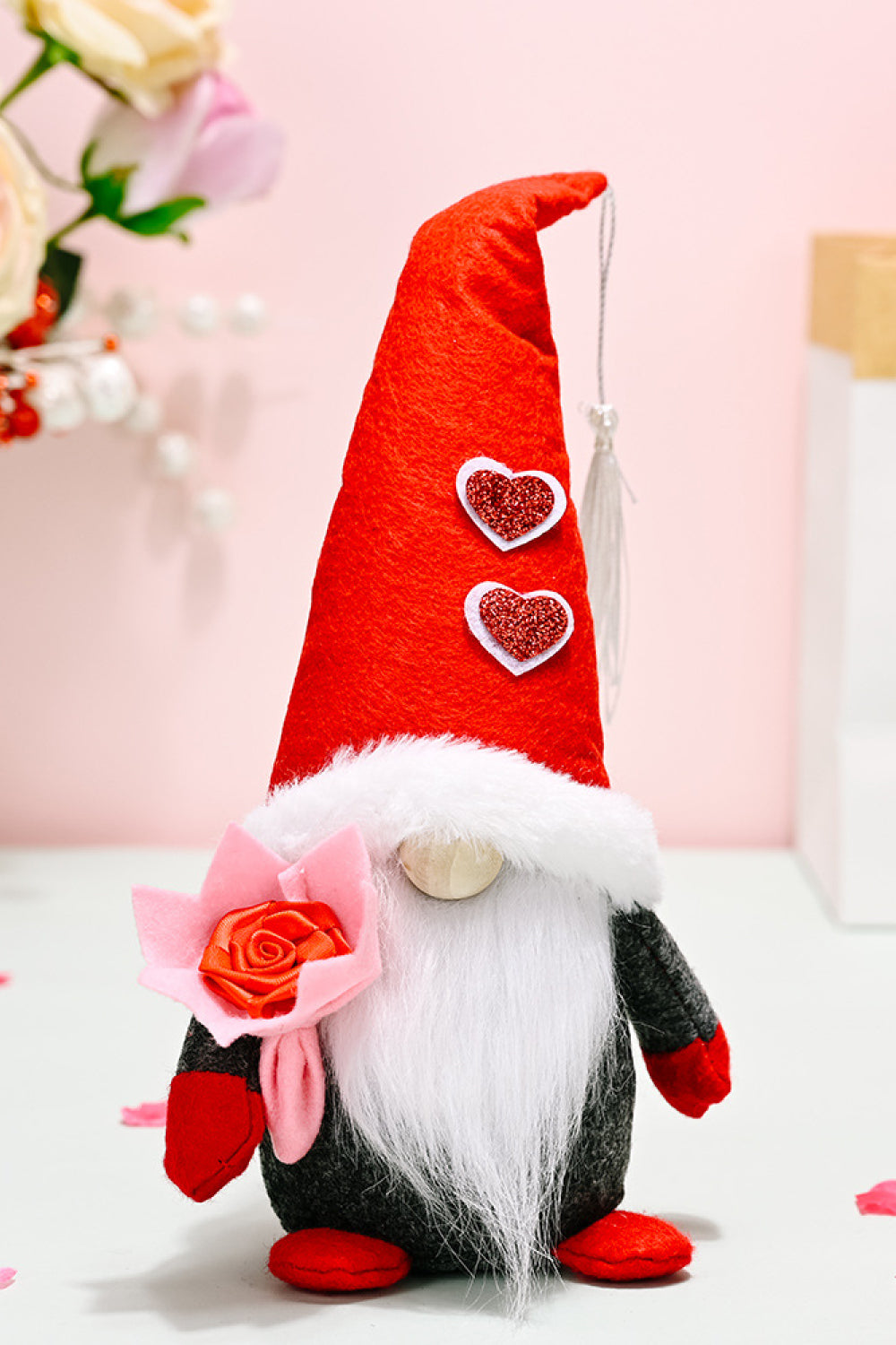 Valentine's Day Sequin Heart Gnome