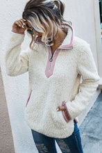 Load image into Gallery viewer, O-ring Zip Half Placket Teddy Top
