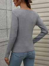 Load image into Gallery viewer, V-Neck Ribbed Knit Top
