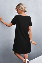 Load image into Gallery viewer, Two-Tone Lace Trim Spliced Dress

