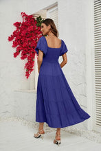 Load image into Gallery viewer, Smocked Square Neck Tiered Dress
